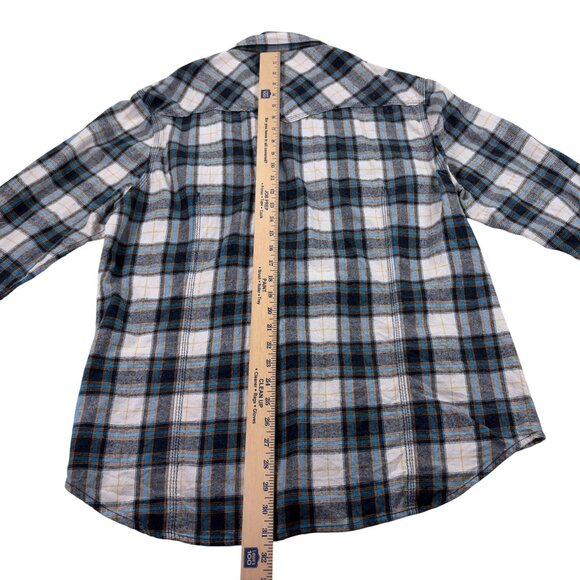 True Religion Western Pearl Snap Flannel Shirt Mens XXXL SLIM FIT Plaid - Picture 6 of 7